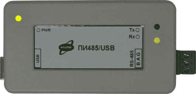Перетворювач інтерфейсов (ПИ) RS-485/USB вид сверху